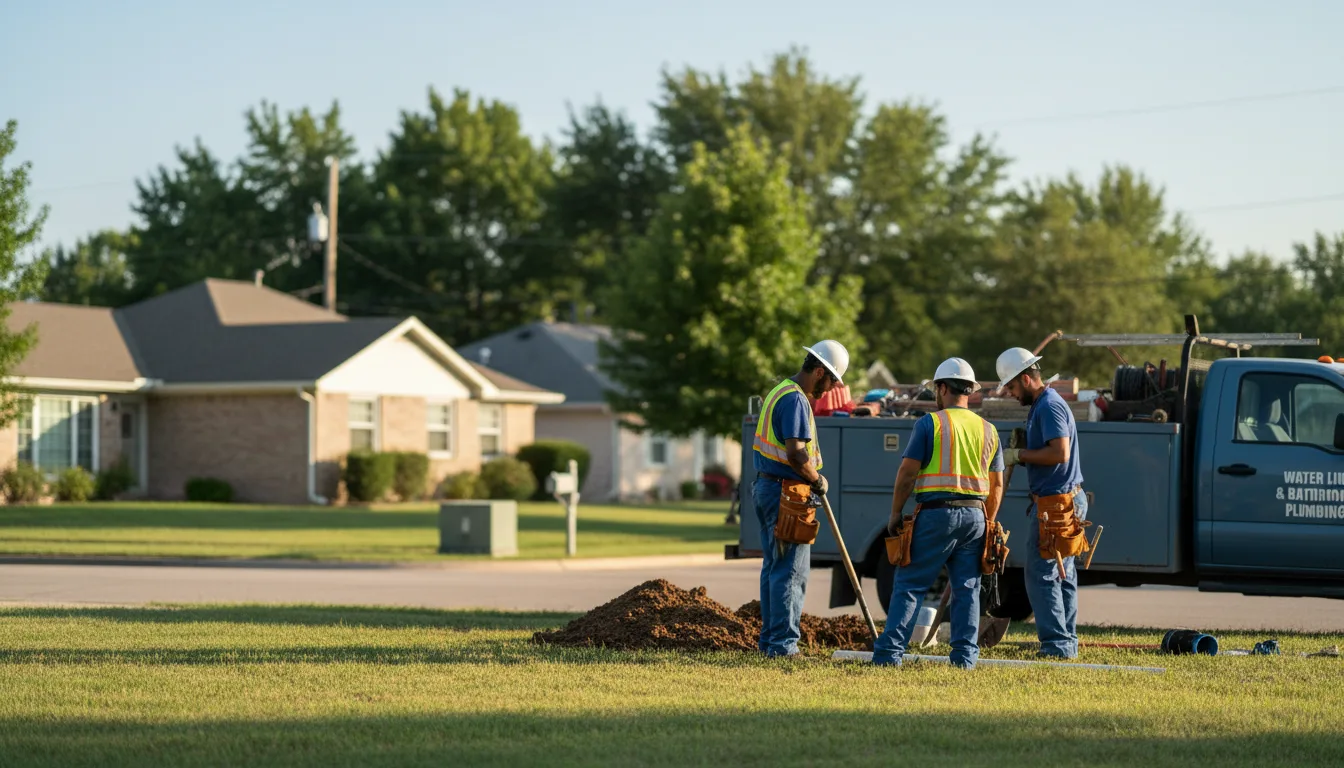 Residential water line and bathroom plumbing service in Pittstown, NJ